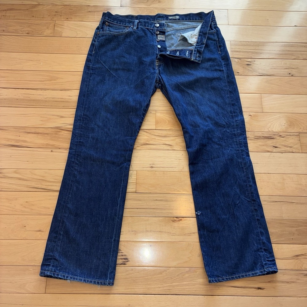 Polo Ralph Lauren Jeans Mens 38x32 750 Bootcut Boot Cut Button Fly Distressed